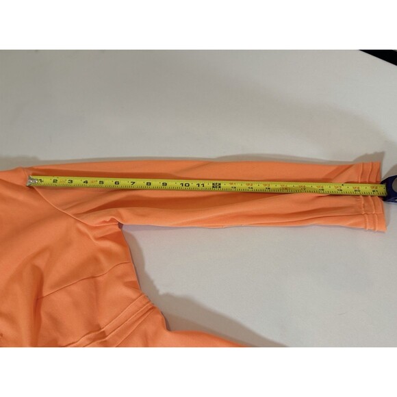 Vintage Lady Laura Toni Todd Neon Orange 70s Maxi Dress L/S - Picture 7 of 14